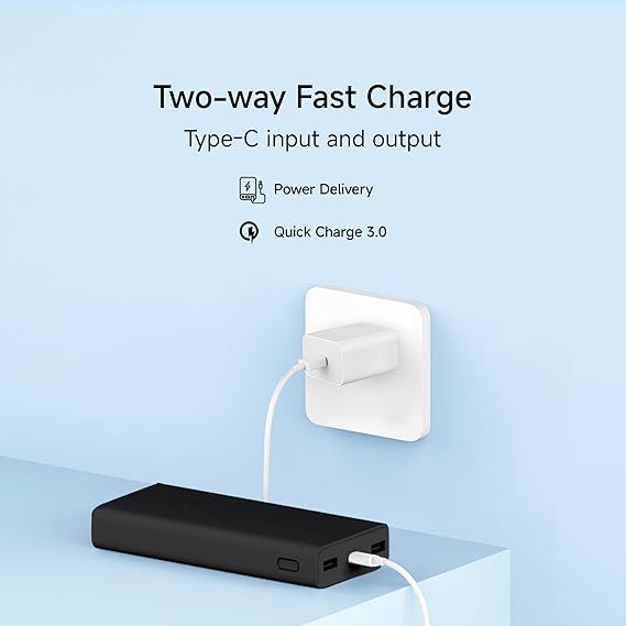 Xiaomi Power Bank 4i 20000mAh 33W Super Fast Charging PD | Power Delivery |QC 3.0|Type C Input & Output|Triple Output Ports - Image 2
